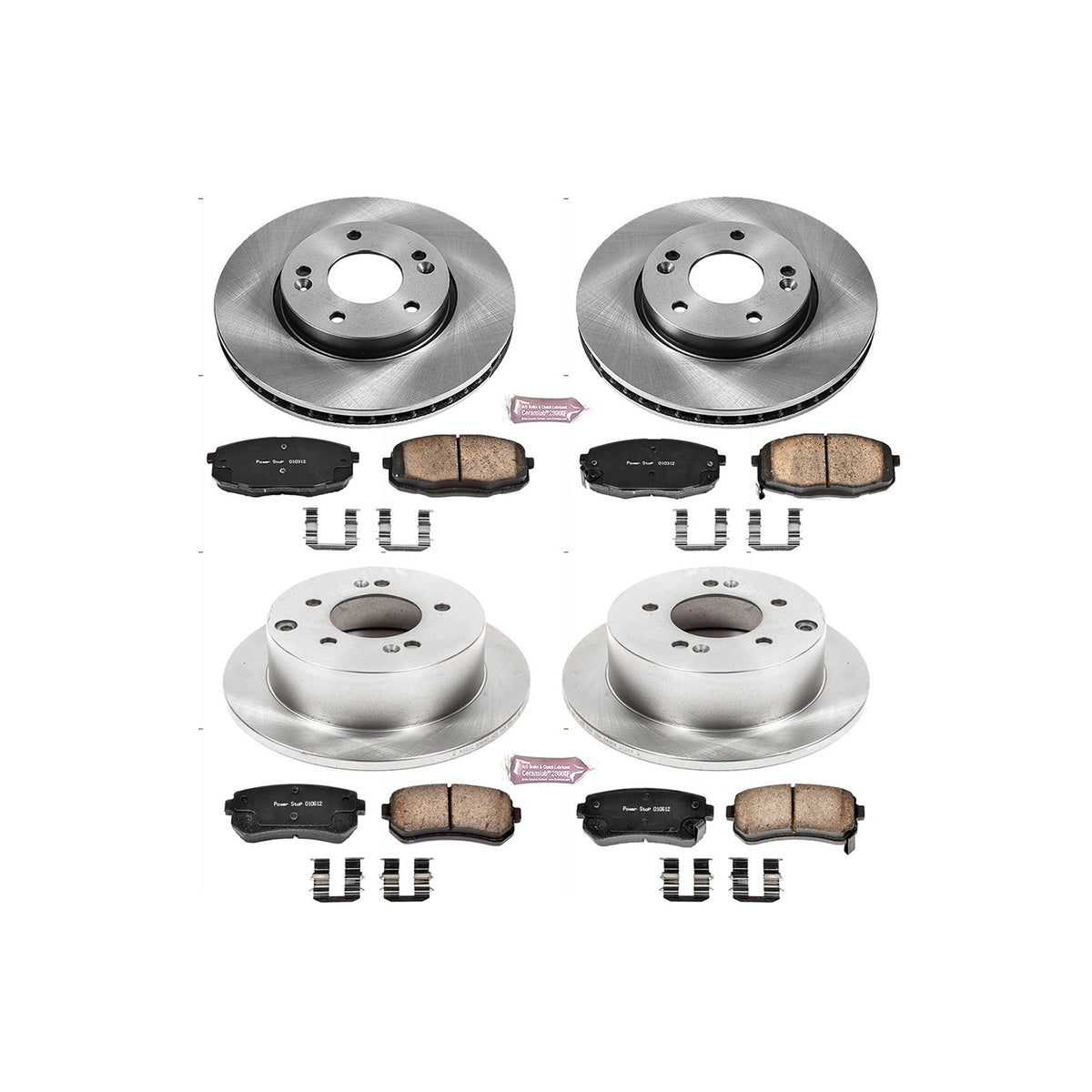 PowerStop Power Stop 10-13 Kia Forte Front & Rear Autospecialty Brake Kit KOE5912