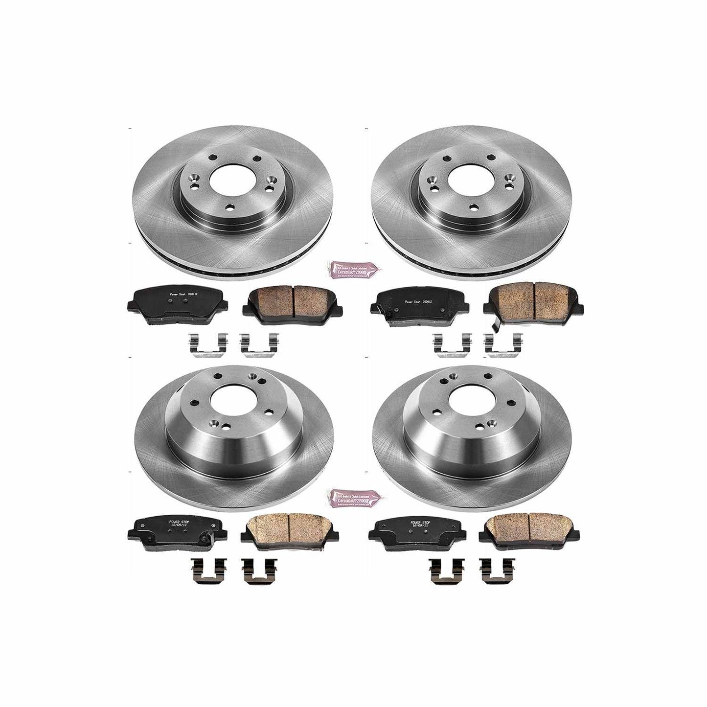 PowerStop Power Stop 10-12 Hyundai Santa Fe Front & Rear Autospecialty Brake Kit KOE5927