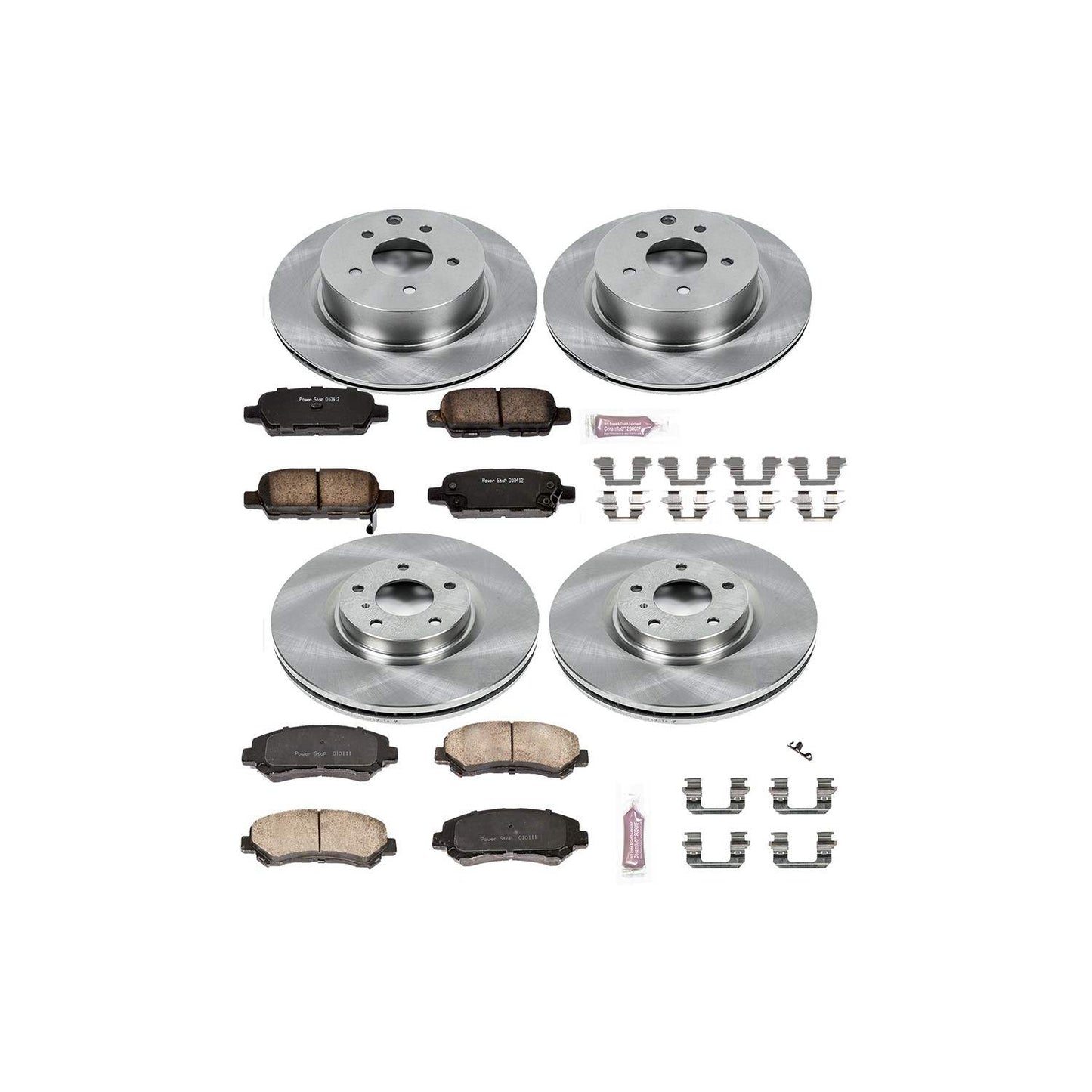 PowerStop Power Stop 09-14 Nissan Maxima Front & Rear Autospecialty Brake Kit KOE6075