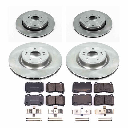 PowerStop Power Stop 10-16 Hyundai Genesis Coupe Front & Rear Autospecialty Brake Kit KOE6167