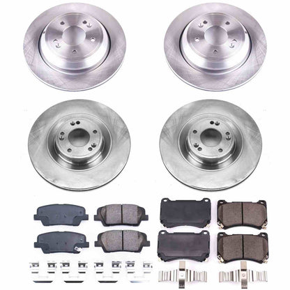 PowerStop Power Stop 2011 Hyundai Equus Front & Rear Autospecialty Brake Kit KOE6312