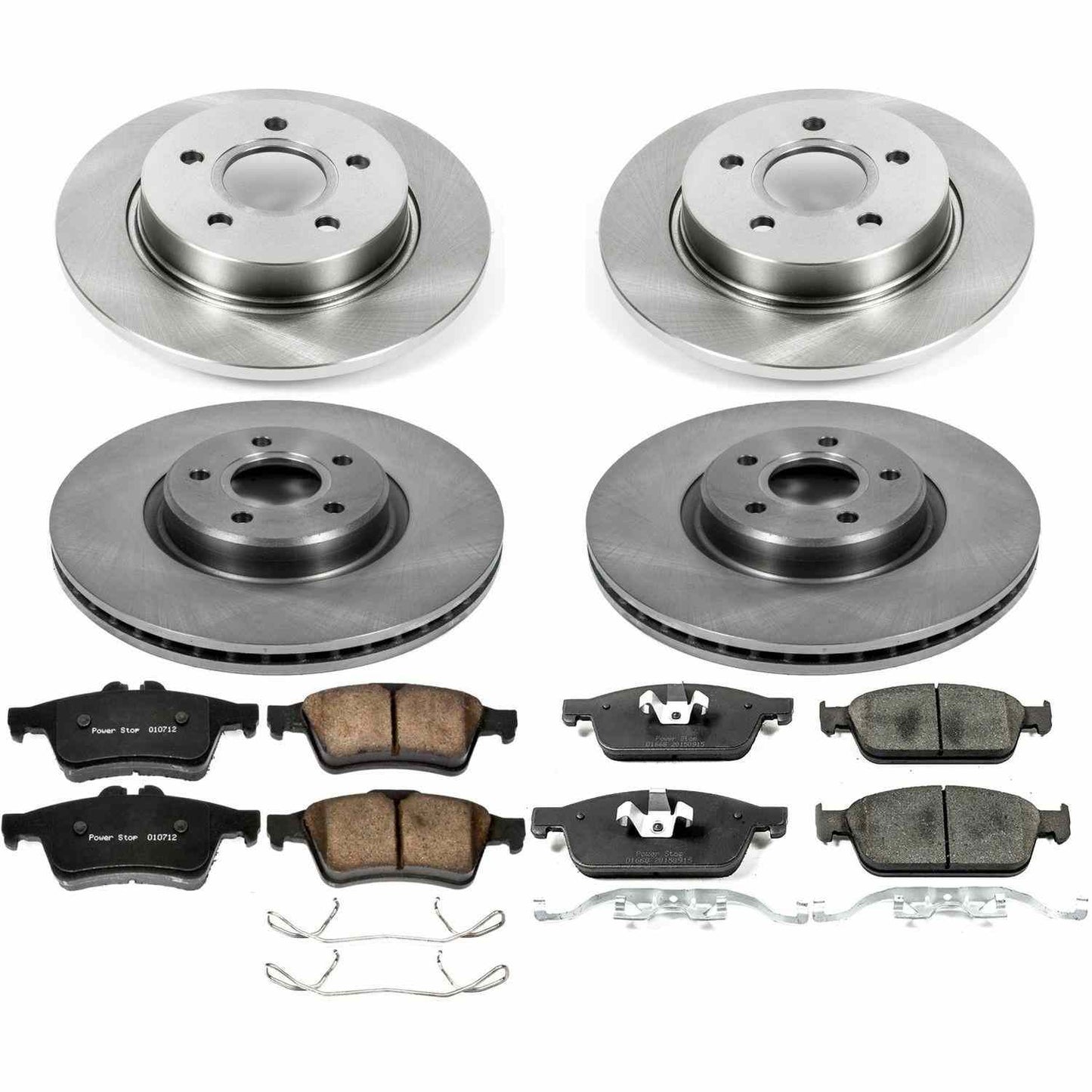 PowerStop Power Stop 13-14 Ford Focus Front & Rear Autospecialty Brake Kit KOE6350