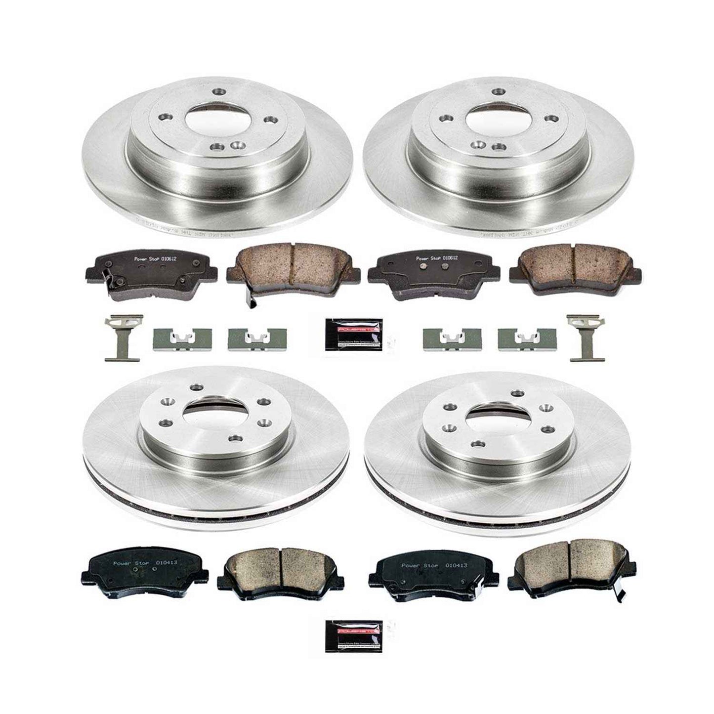 PowerStop Power Stop 12-18 Hyundai Accent Front & Rear Autospecialty Brake Kit KOE6509
