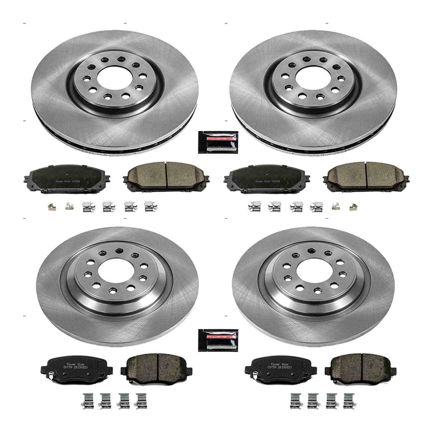 PowerStop Power Stop 14-16 Jeep Cherokee Front & Rear Autospecialty Brake Kit KOE6541