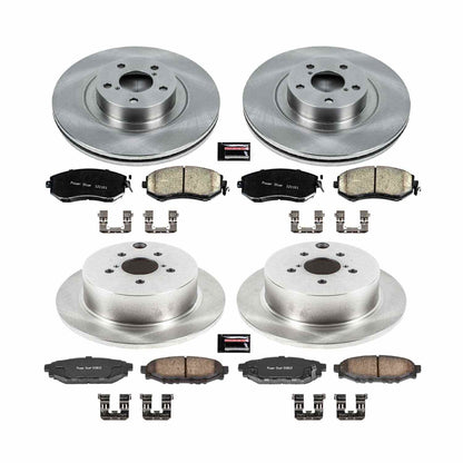 PowerStop Power Stop 16-17 Subaru Crosstrek Front & Rear Autospecialty Brake Kit KOE6762