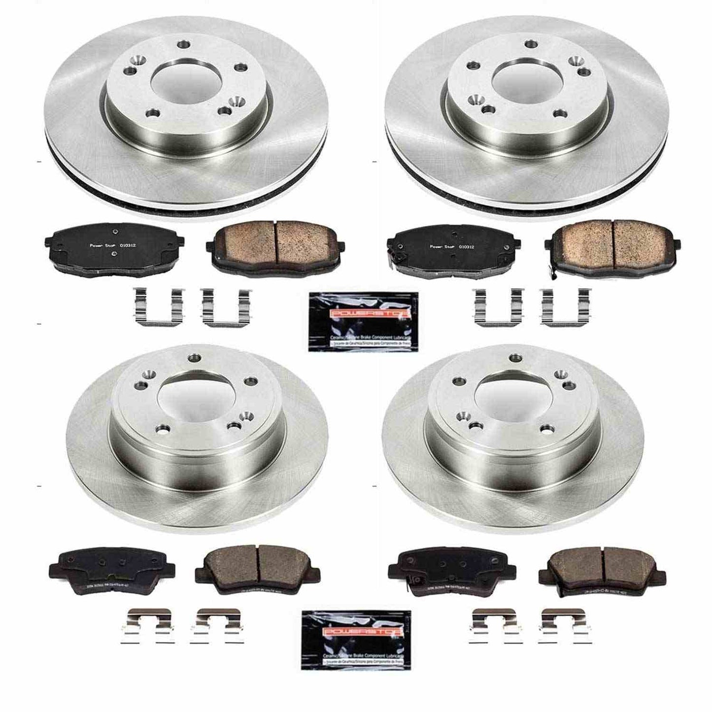 PowerStop Power Stop 14-16 Kia Soul Front & Rear Autospecialty Brake Kit KOE6945