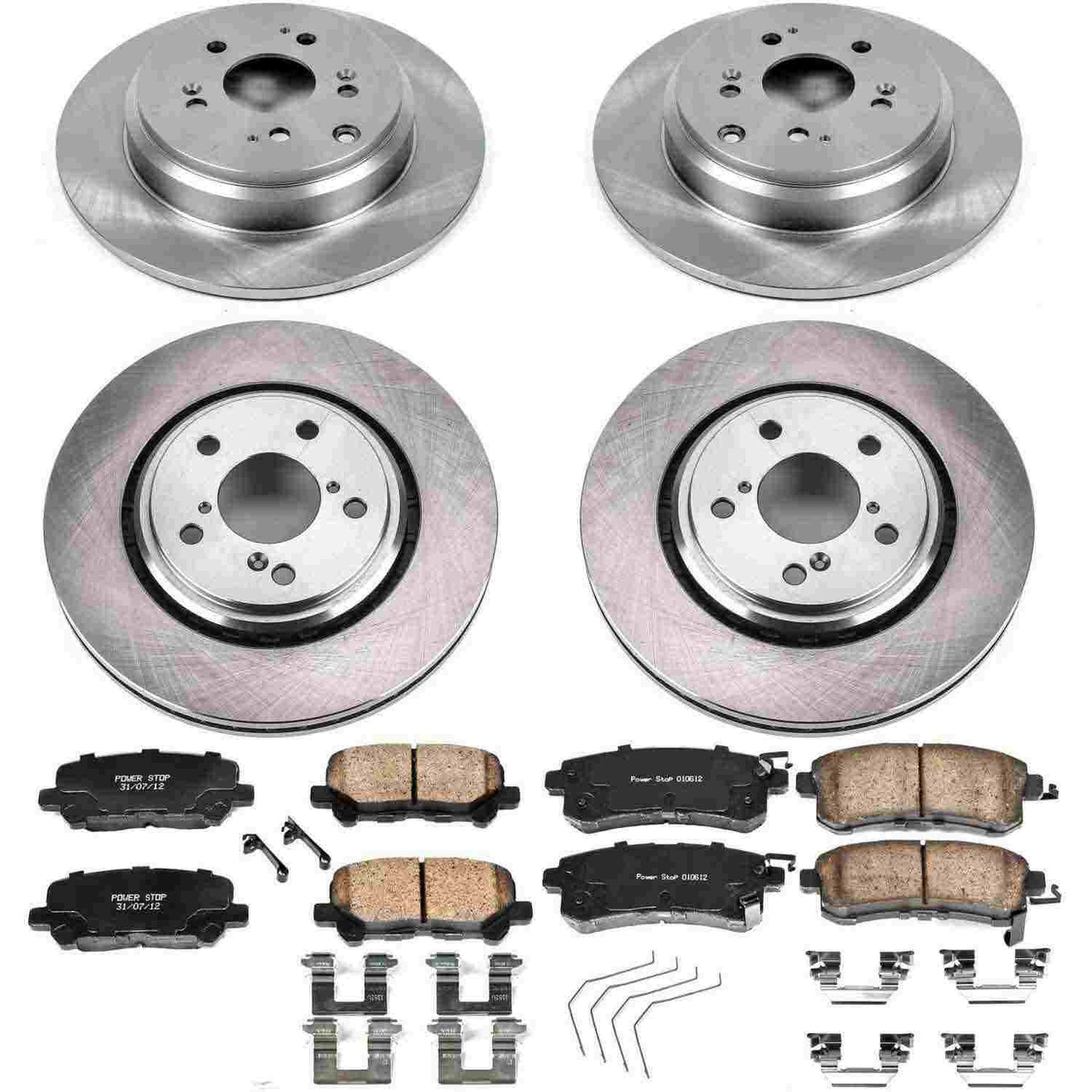 PowerStop Power Stop 15-17 Honda Odyssey Front & Rear Autospecialty Brake Kit KOE6958