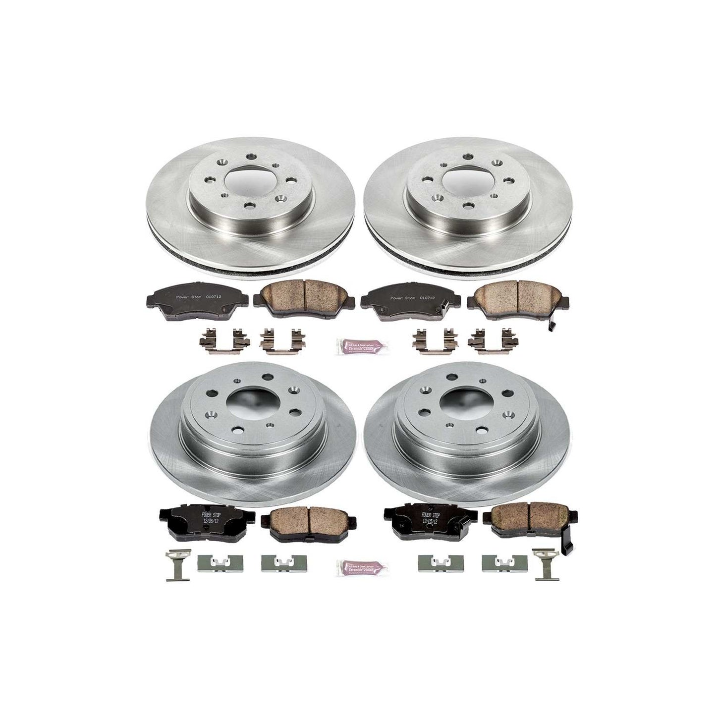 PowerStop Power Stop 94-97 Honda Civic del Sol Front & Rear Autospecialty Brake Kit KOE695