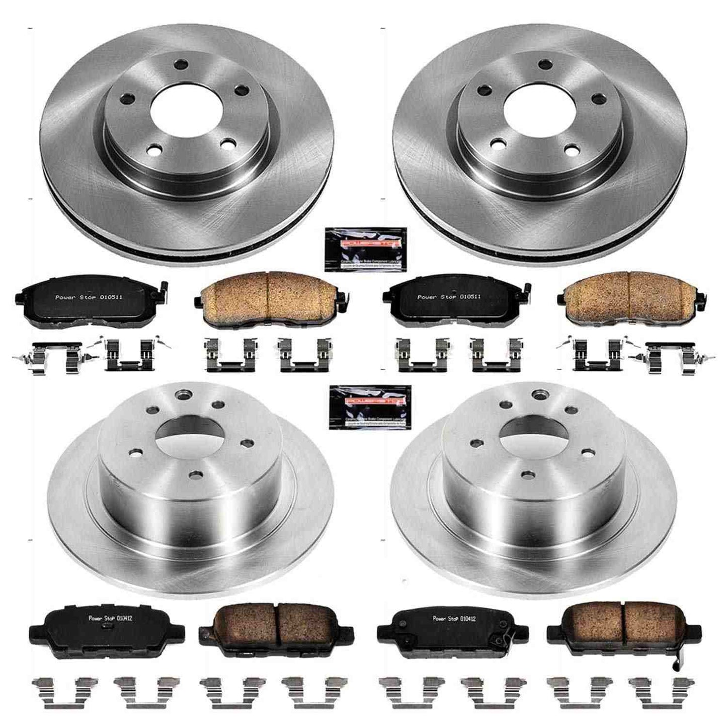 PowerStop Power Stop 13-18 Nissan Sentra Front & Rear Autospecialty Brake Kit KOE6960