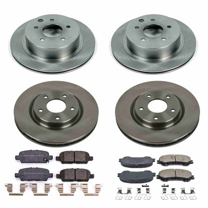 PowerStop Power Stop 14-19 Nissan Rogue Front & Rear Autospecialty Brake Kit KOE7035