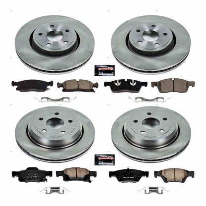 PowerStop Power Stop 16-19 Jeep Grand Cherokee Front & Rear Autospecialty Brake Kit KOE7136