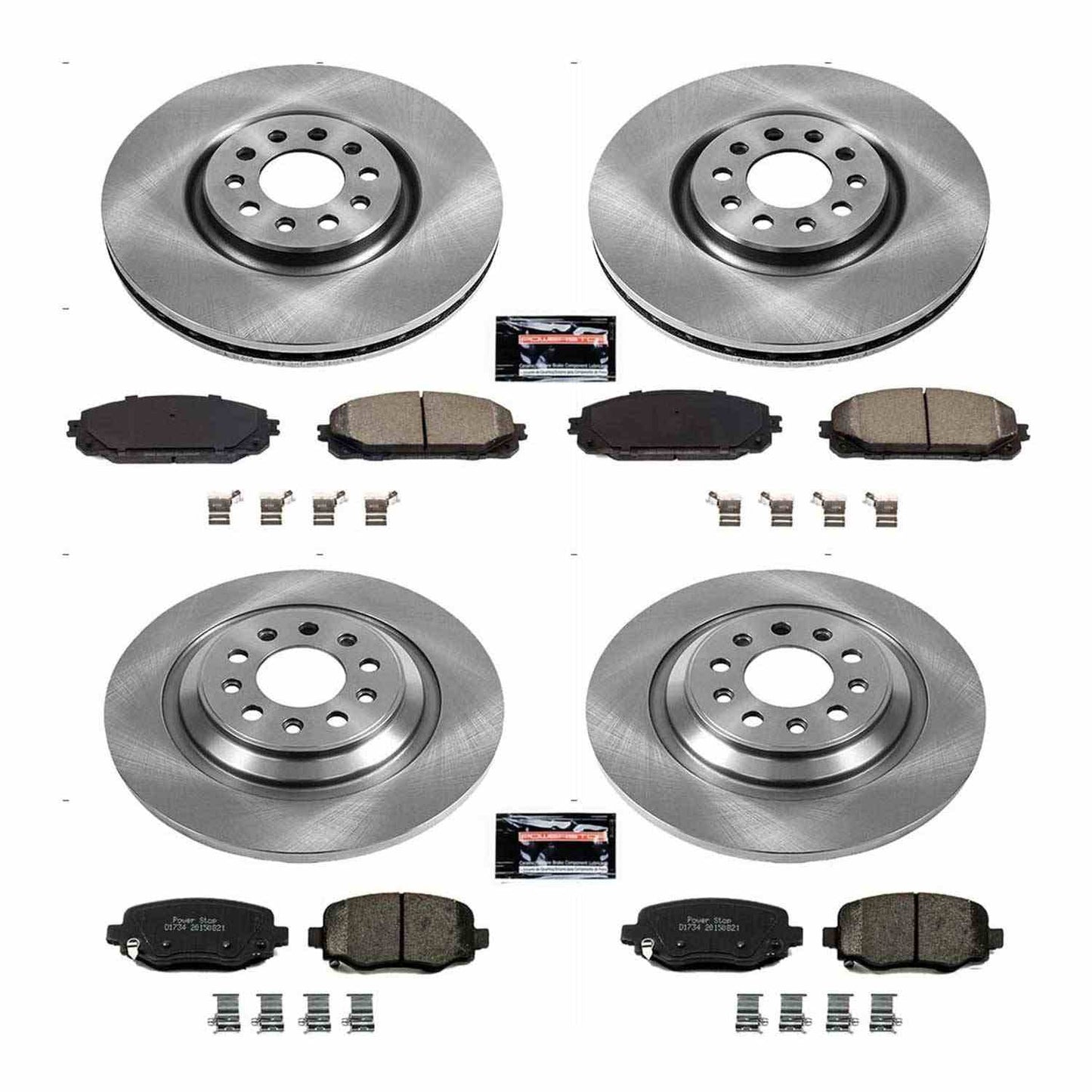 PowerStop Power Stop 17-19 Jeep Cherokee Front & Rear Autospecialty Brake Kit KOE7415