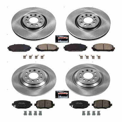 PowerStop Power Stop 17-19 Jeep Cherokee Front & Rear Autospecialty Brake Kit KOE7415