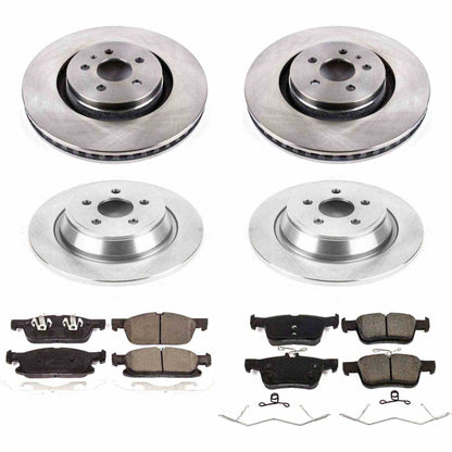 PowerStop Power Stop 17-18 Lincoln Continental Front & Rear Autospecialty Brake Kit KOE7416