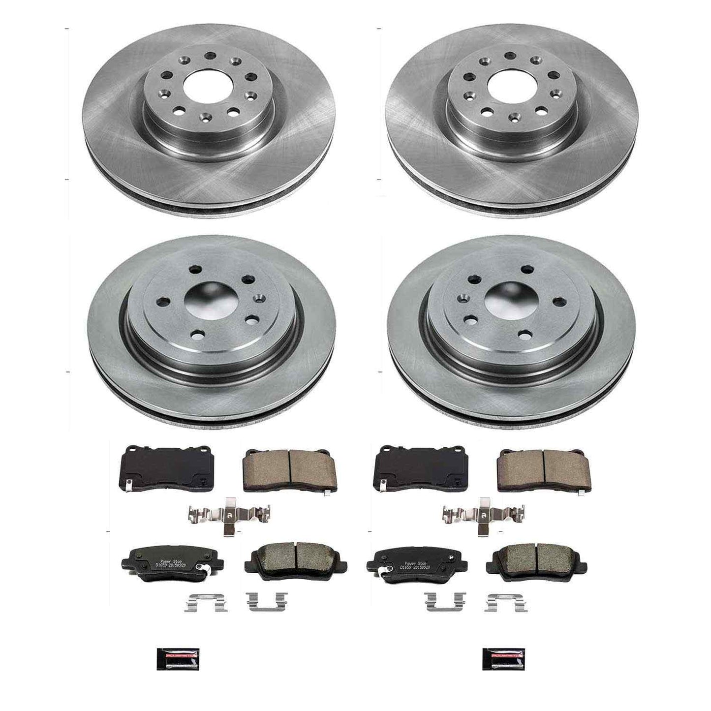 PowerStop Power Stop 14-18 Cadillac CTS Front & Rear Autospecialty Brake Kit KOE7817