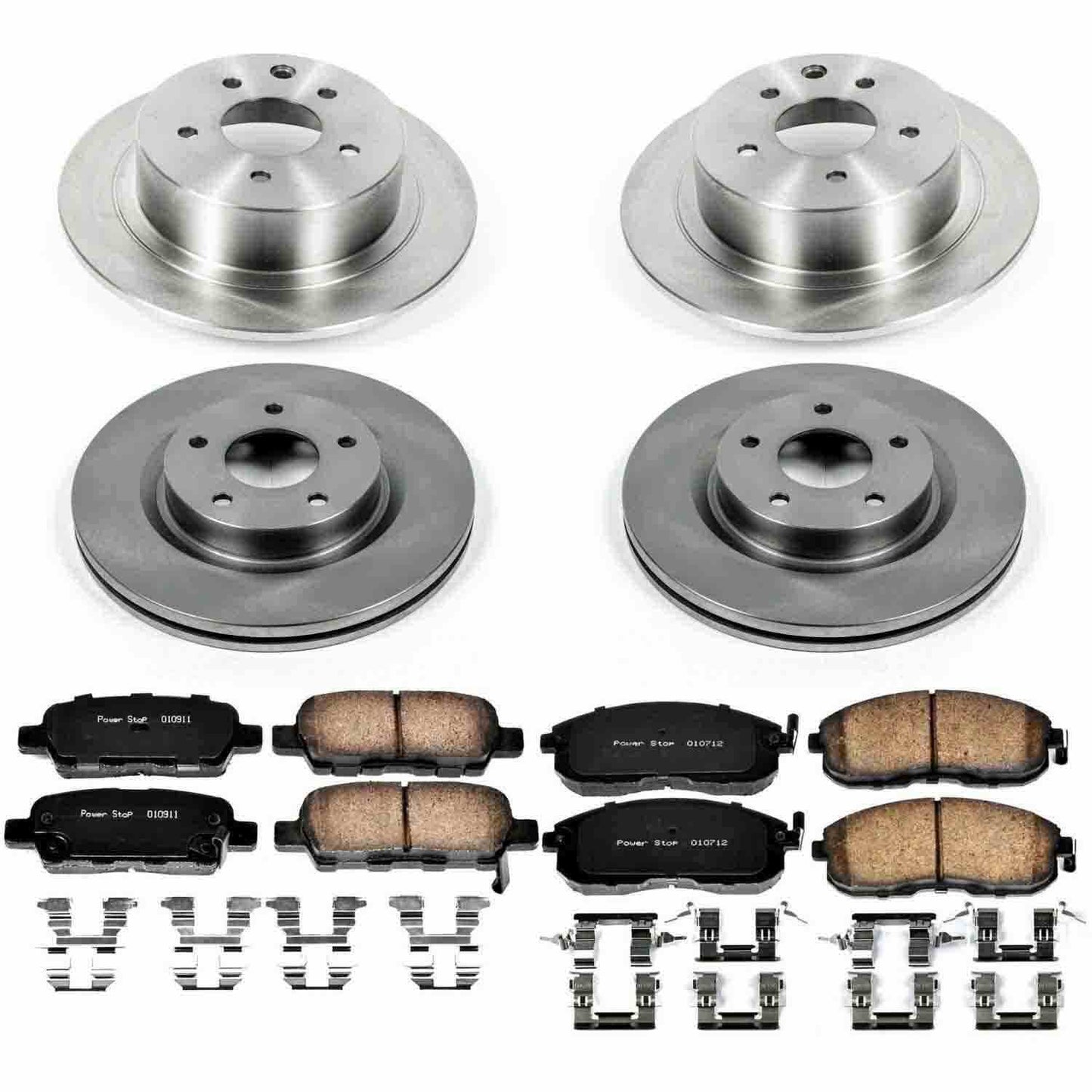 PowerStop Power Stop 07-10 Nissan Altima Front & Rear Autospecialty Brake Kit KOE7865
