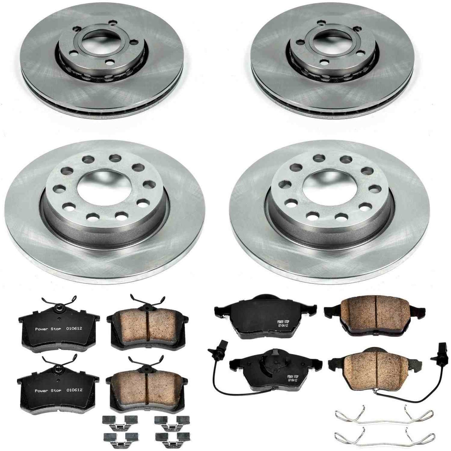 PowerStop Power Stop 04-06 Audi A4 Quattro Front & Rear Autospecialty Brake Kit KOE7917