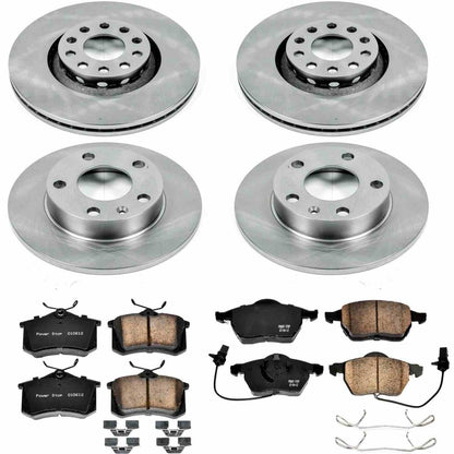 PowerStop Power Stop 04-05 Audi A4 Quattro Front & Rear Autospecialty Brake Kit KOE7919