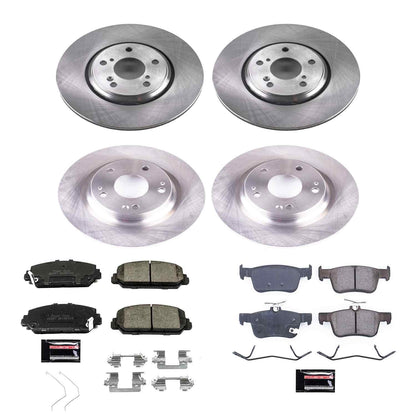 PowerStop Power Stop 17-19 Honda Civic Front & Rear Autospecialty Brake Kit KOE7935