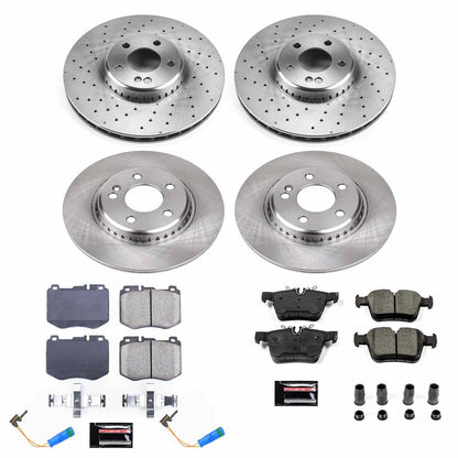 PowerStop Power Stop 2018 Mercedes-Benz C350e Front & Rear Autospecialty Brake Kit KOE8050