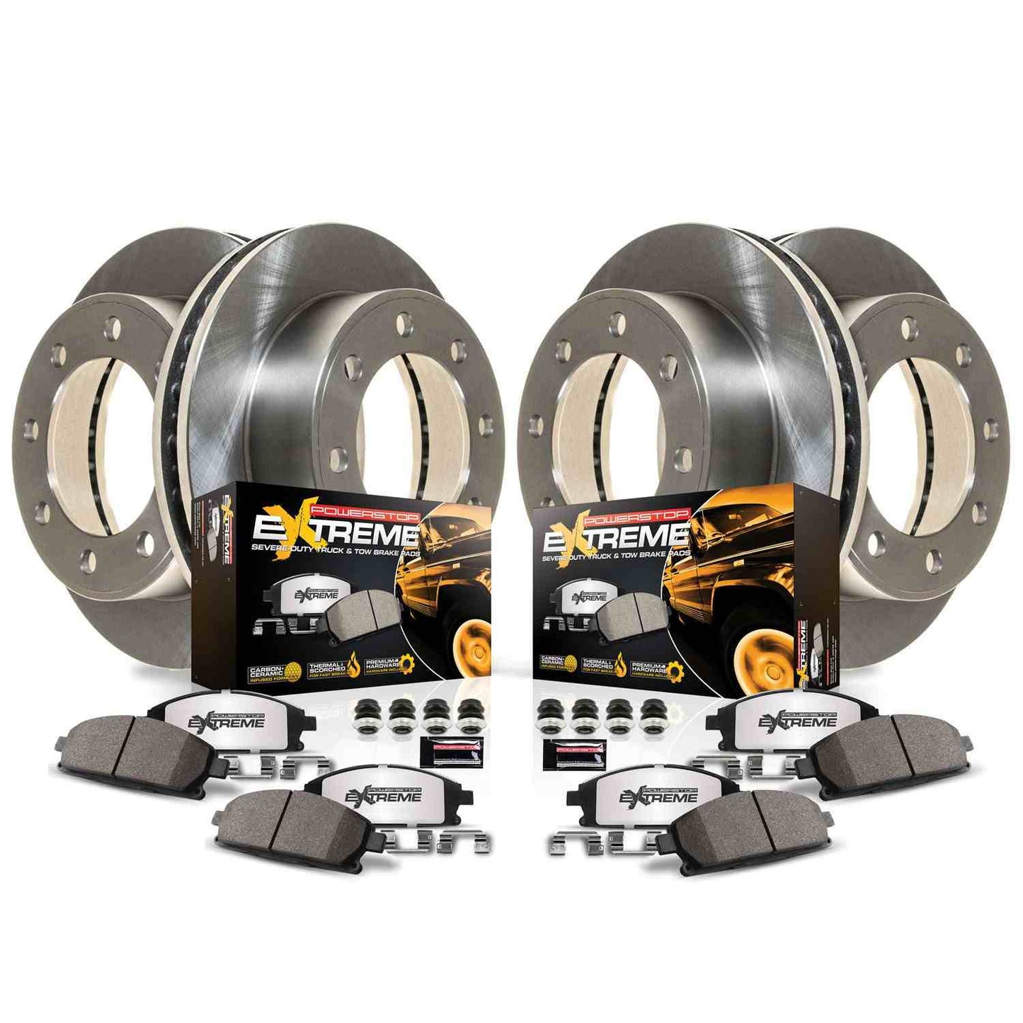 PowerStop Power Stop 03-07 Ford E-450 Super Duty Front & Rear Medium Duty Kit MDK4233