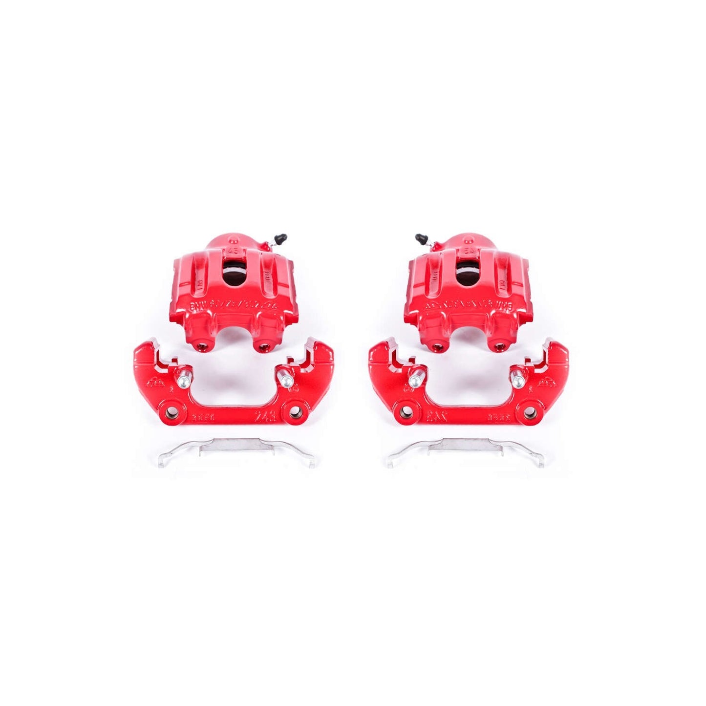 PowerStop Power Stop 94-95 BMW 540i Front Red Calipers w/Brackets - Pair S1176