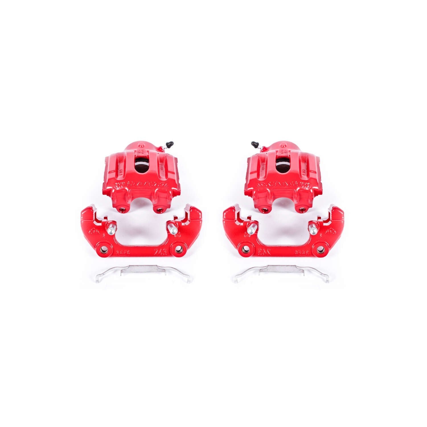PowerStop Power Stop 94-95 BMW 540i Front Red Calipers w/Brackets - Pair S1176