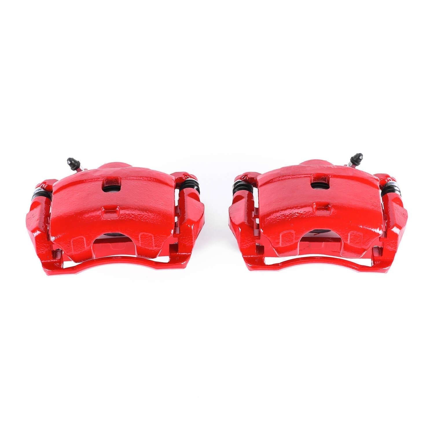 PowerStop Power Stop 90-97 Honda Accord Rear Red Calipers w/Brackets - Pair S1446