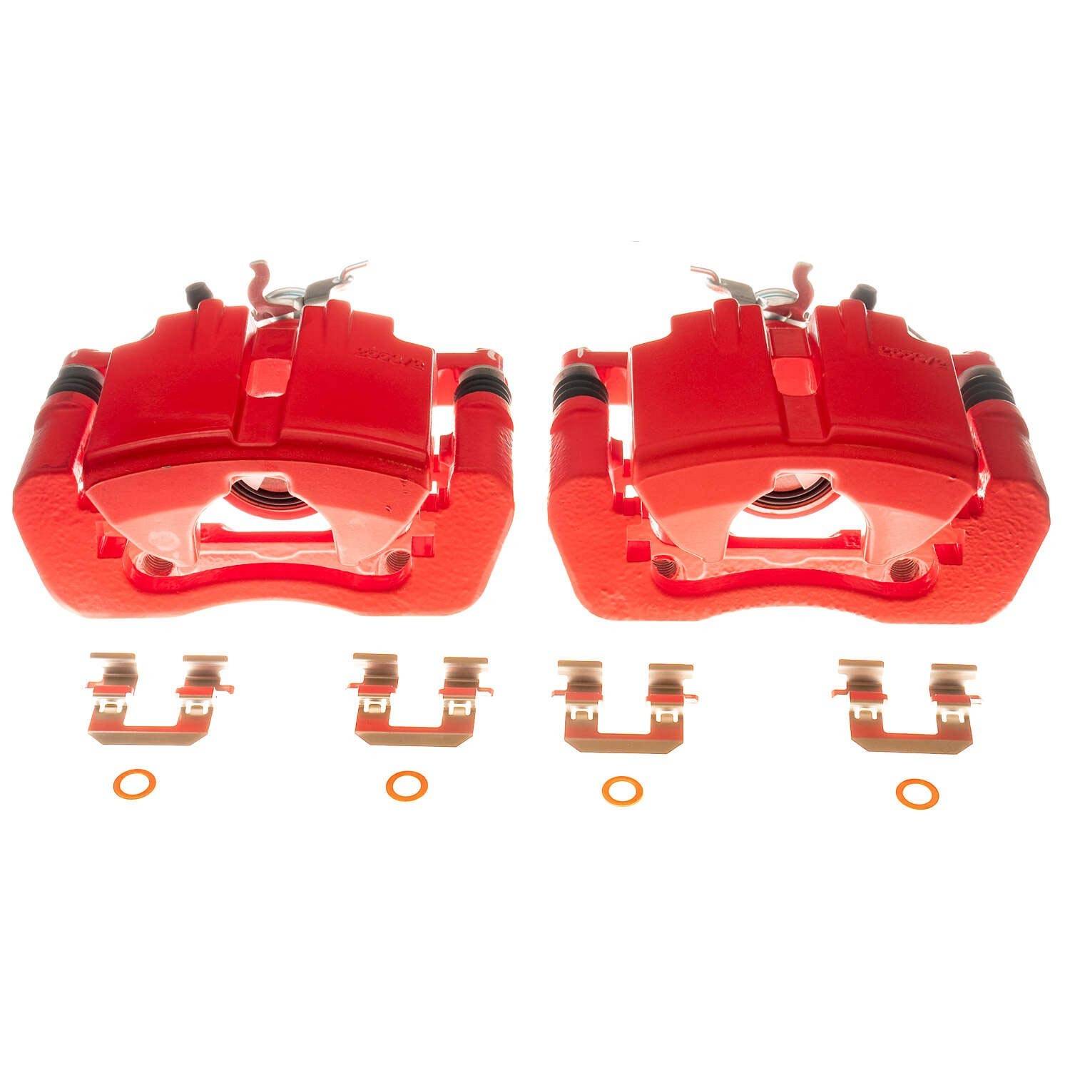 Power Stop 15-19 Ford Mustang Rear Red Calipers - Pair S15028