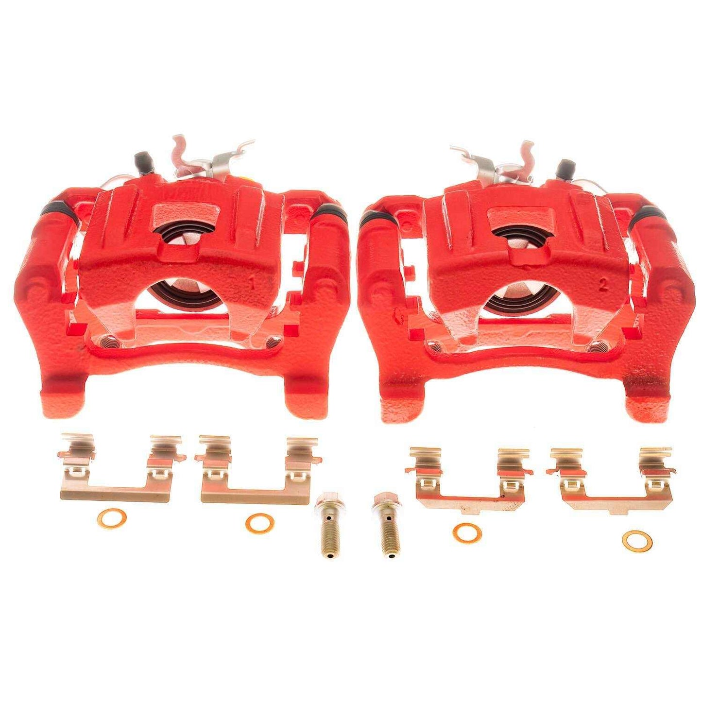Power Stop 15-18 Ford Mustang Rear Red Calipers - Pair S15030