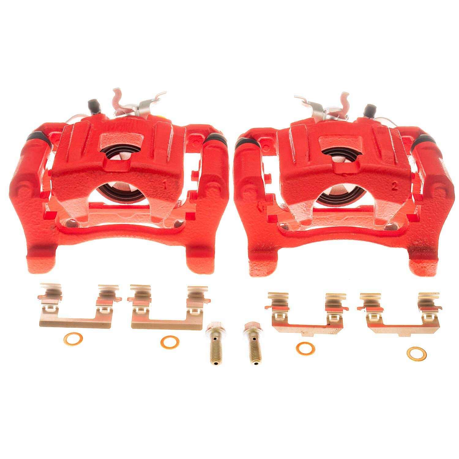 Power Stop 15-18 Ford Mustang Rear Red Calipers - Pair S15030