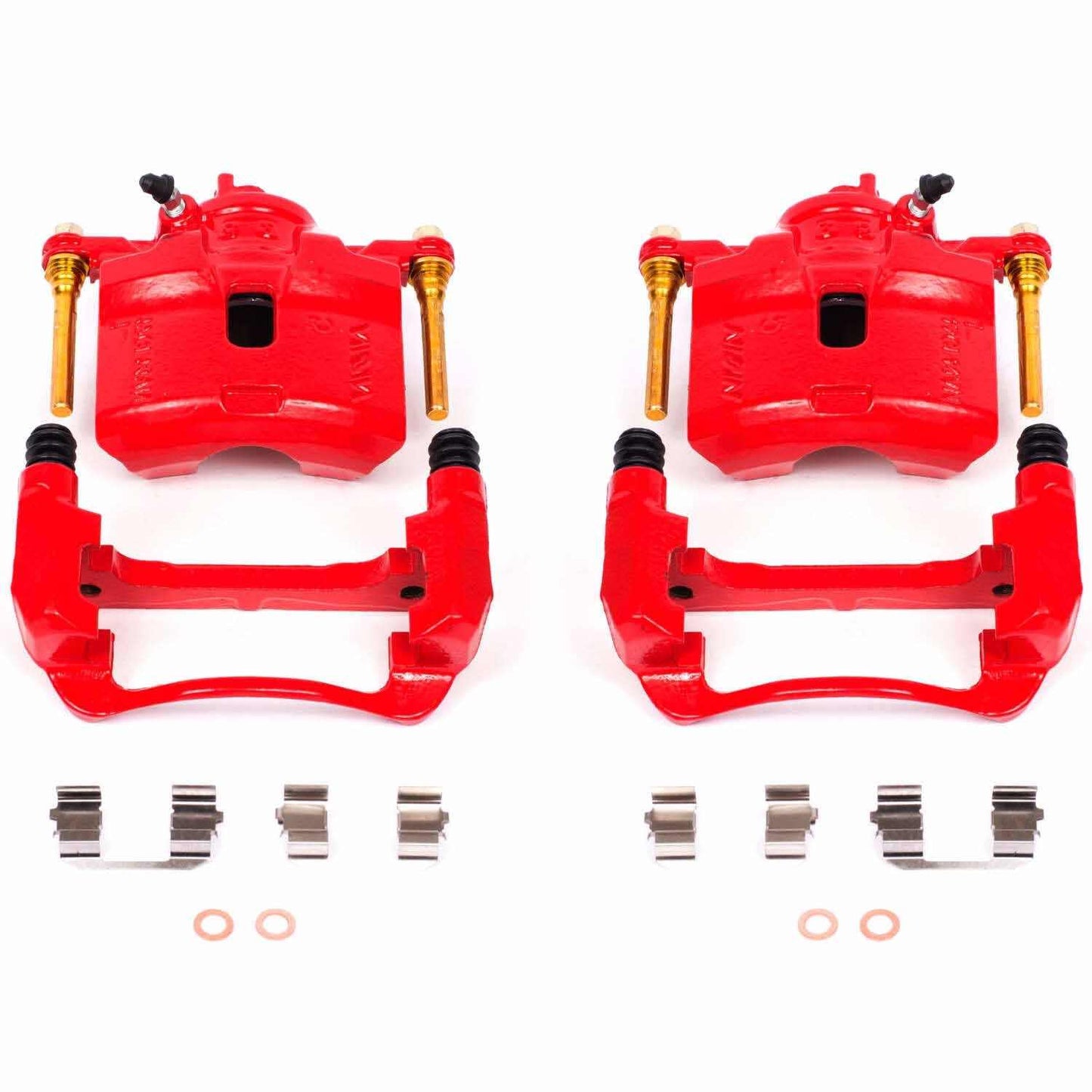 PowerStop Power Stop 92-96 Honda Prelude Front Red Calipers w/Brackets - Pair S1598