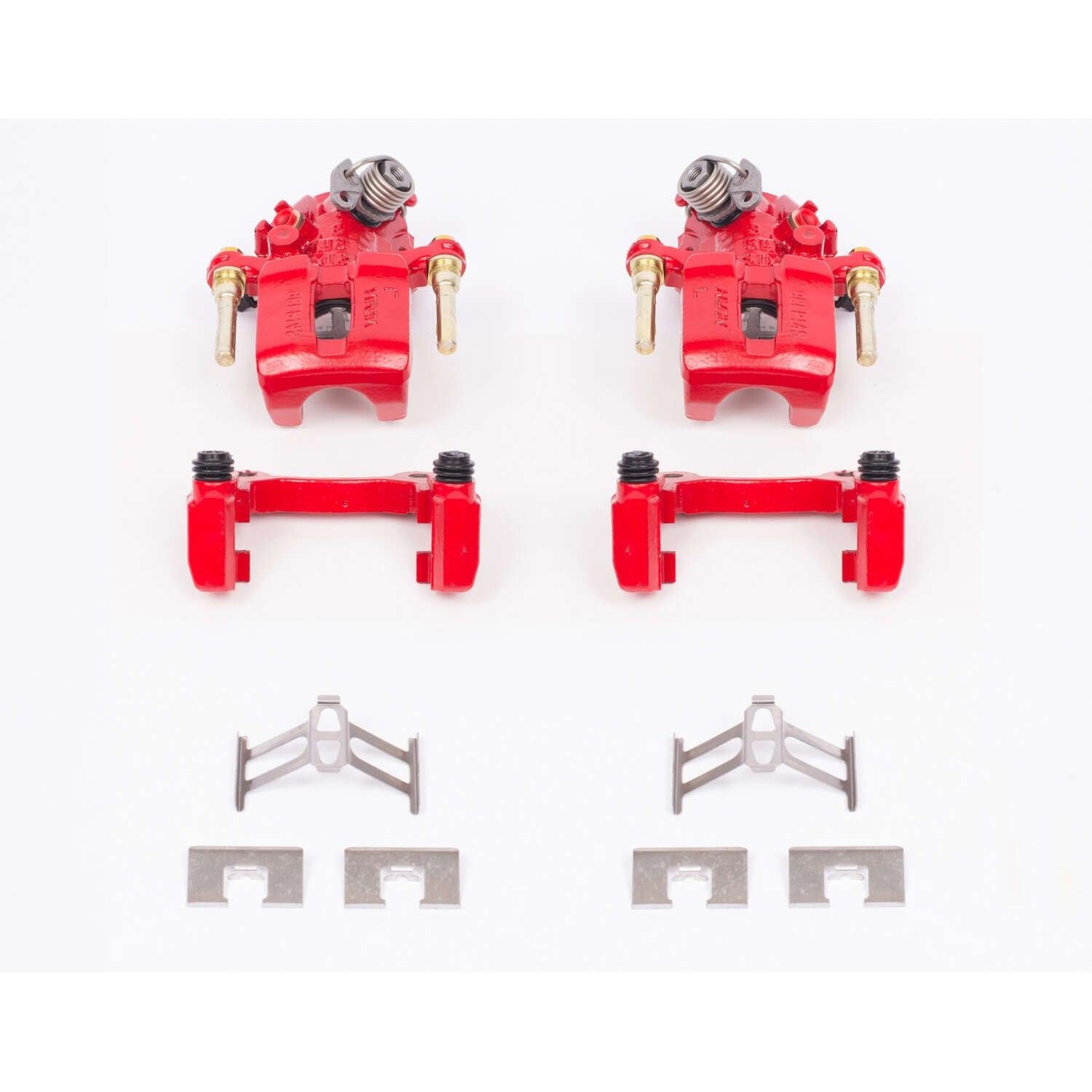 PowerStop Power Stop 92-01 Honda Prelude Rear Red Calipers w/Brackets - Pair S1612