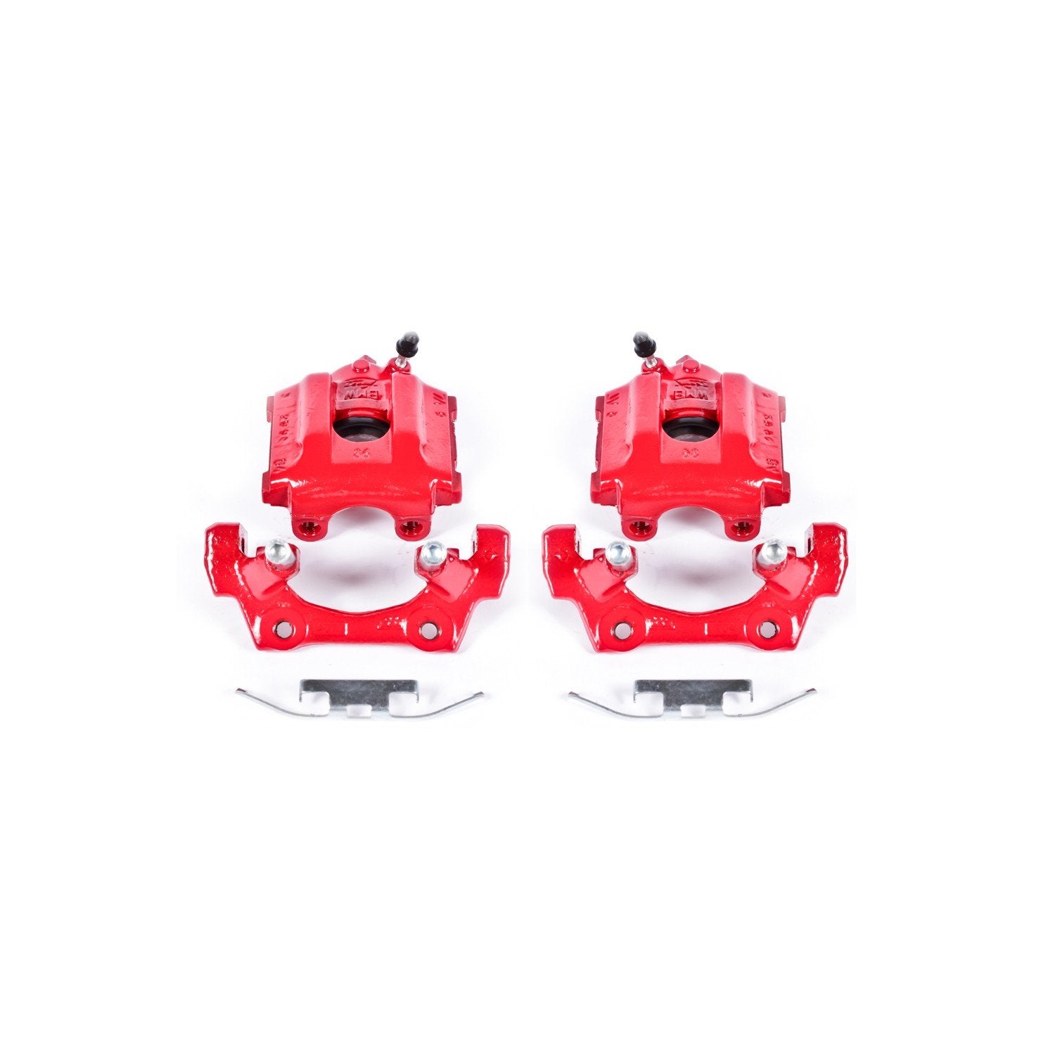 PowerStop Power Stop 92-98 BMW 318i Rear Red Calipers w/Brackets - Pair S1620