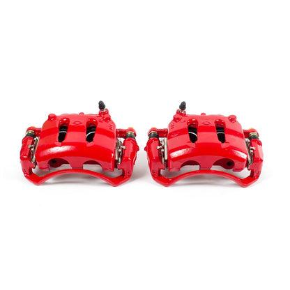 PowerStop Power Stop 93-94 Nissan D21 Front Red Calipers w/Brackets - Pair S1672