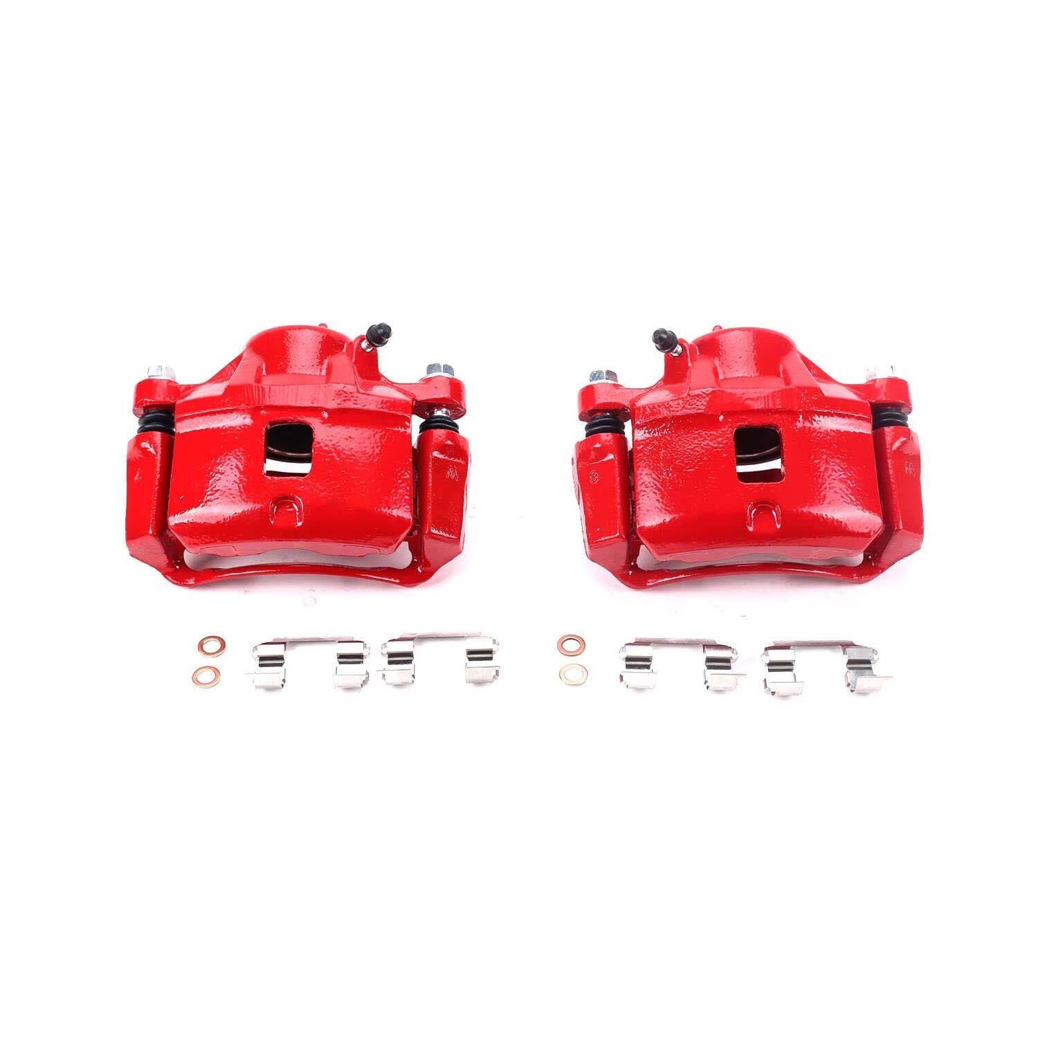 PowerStop Power Stop 95-00 Chrysler Sebring Front Red Calipers w/Brackets - Pair S1694