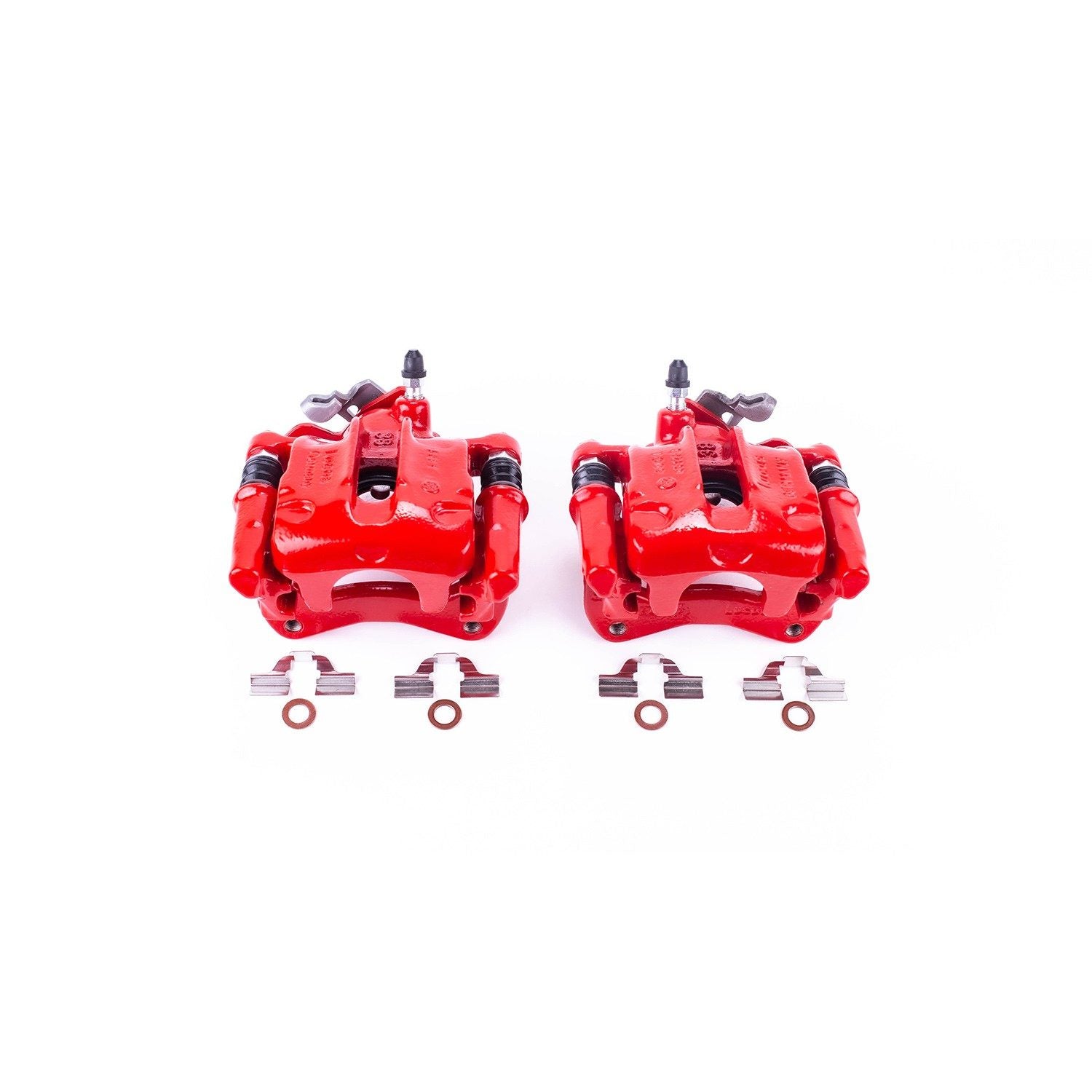 PowerStop Power Stop 93-99 Volkswagen Golf Rear Red Calipers w/Brackets - Pair S1714