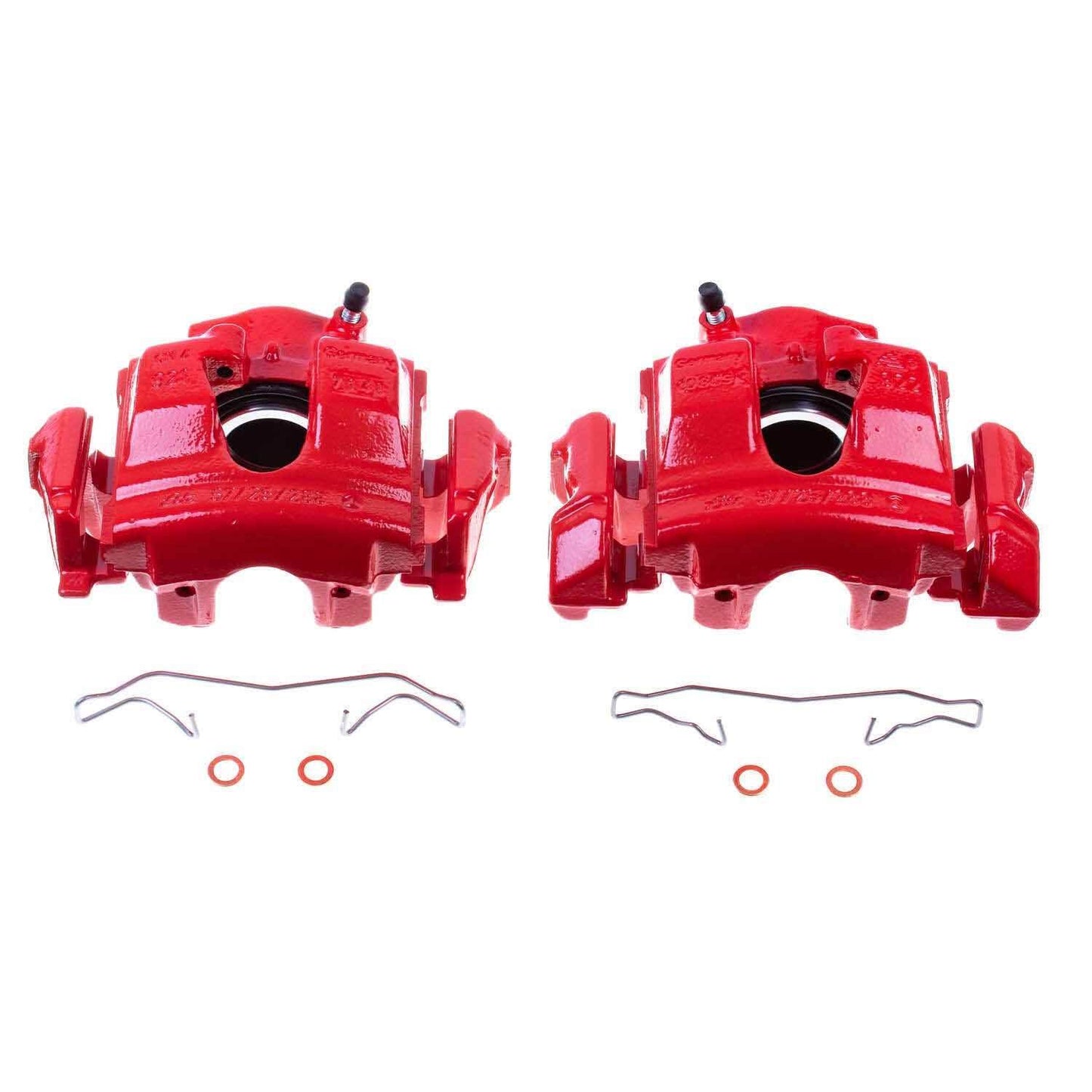 PowerStop Power Stop 99-00 Mercedes-Benz C230 Front Red Calipers w/Brackets - Pair S1876