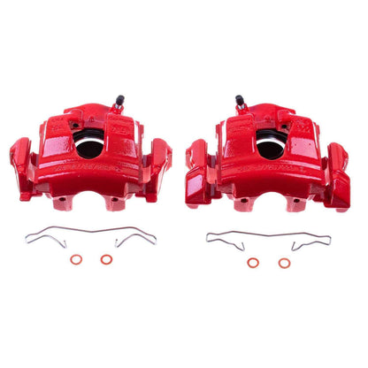 PowerStop Power Stop 99-00 Mercedes-Benz C230 Front Red Calipers w/Brackets - Pair S1876