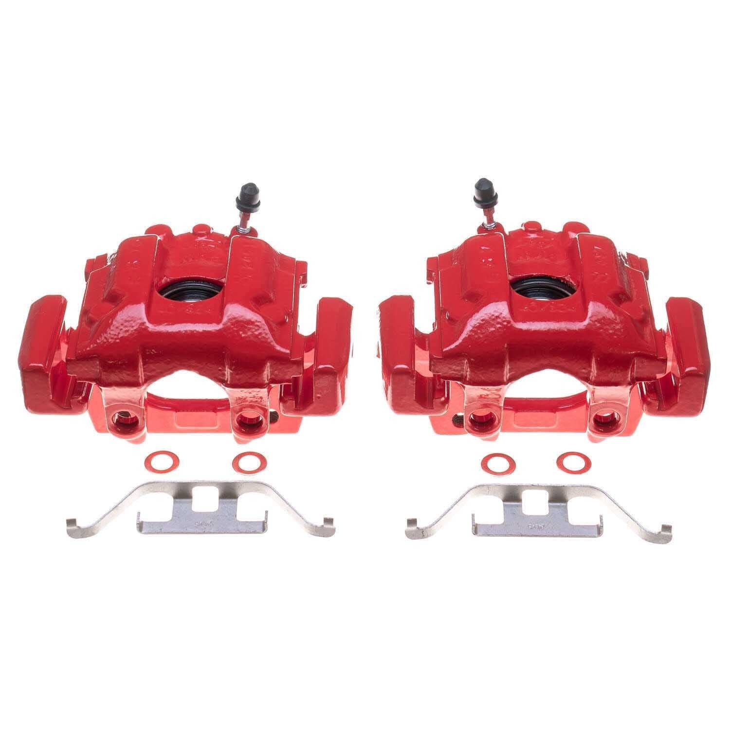 PowerStop Power Stop 1995 BMW 740i Rear Red Calipers - Pair S1886