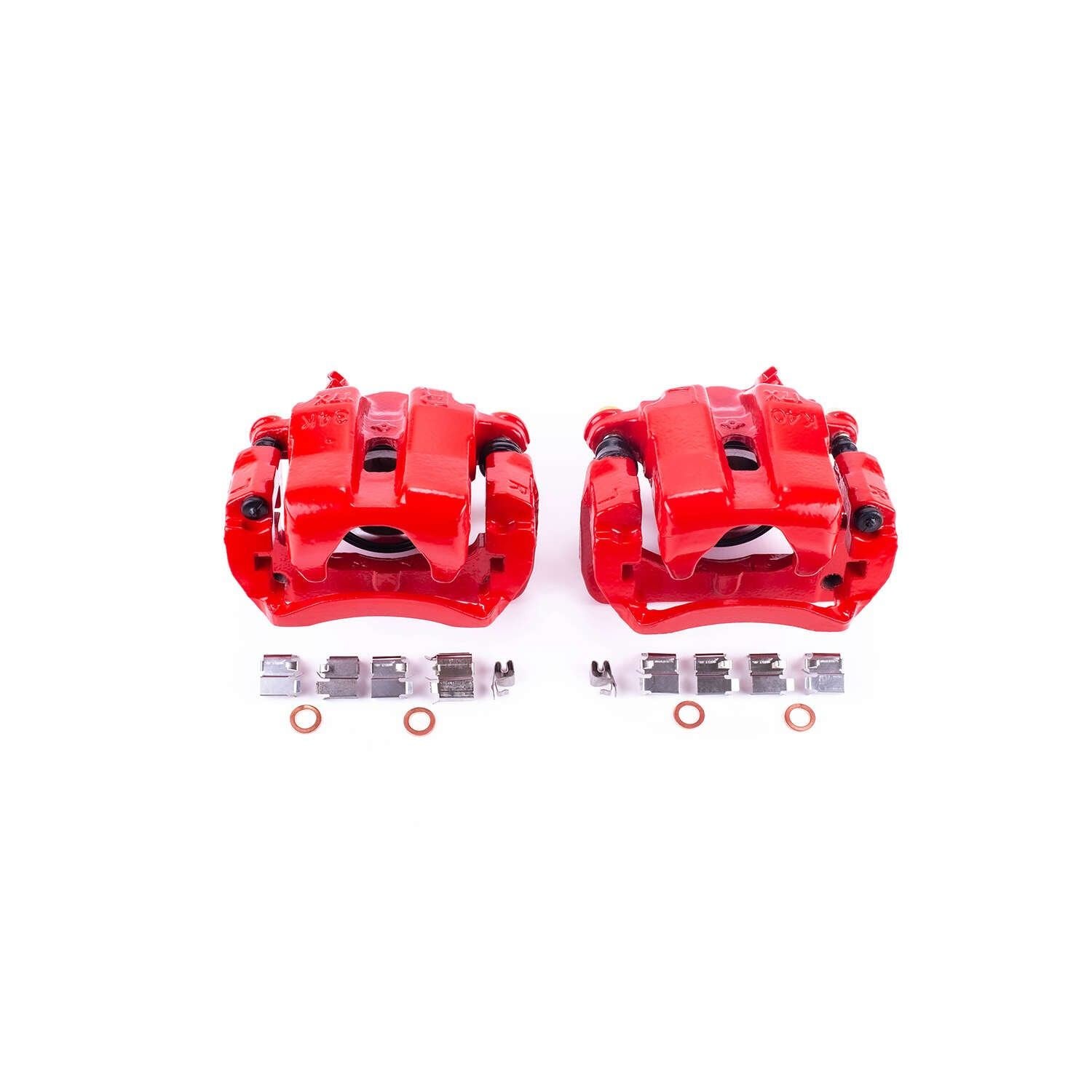 PowerStop Power Stop 96-98 Suzuki Sidekick Front Red Calipers w/Brackets - Pair S1910