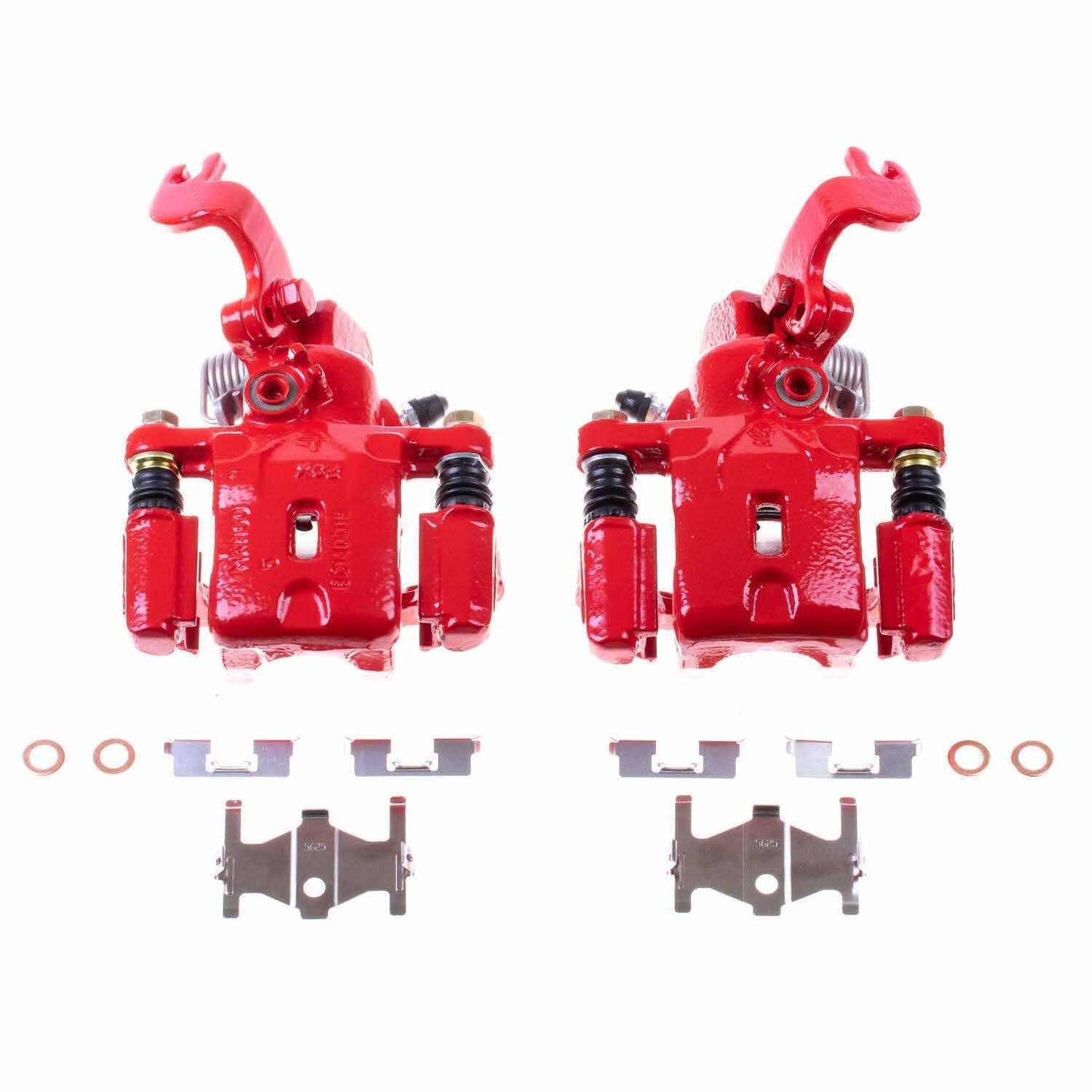 PowerStop Power Stop 96-00 Hyundai Elantra Rear Red Calipers w/Brackets - Pair S1916