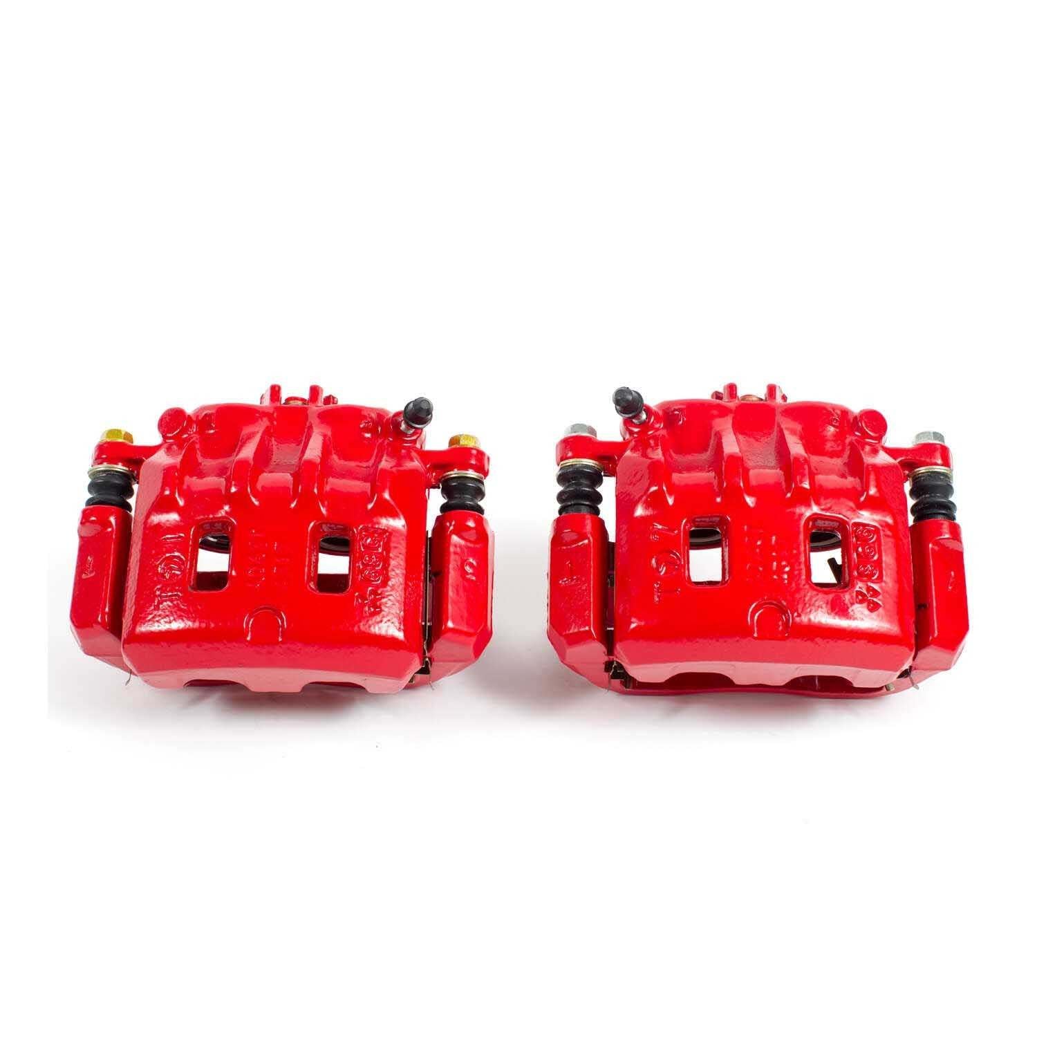 PowerStop Power Stop 02-03 Subaru Impreza Front Red Calipers w/Brackets - Pair S1948A