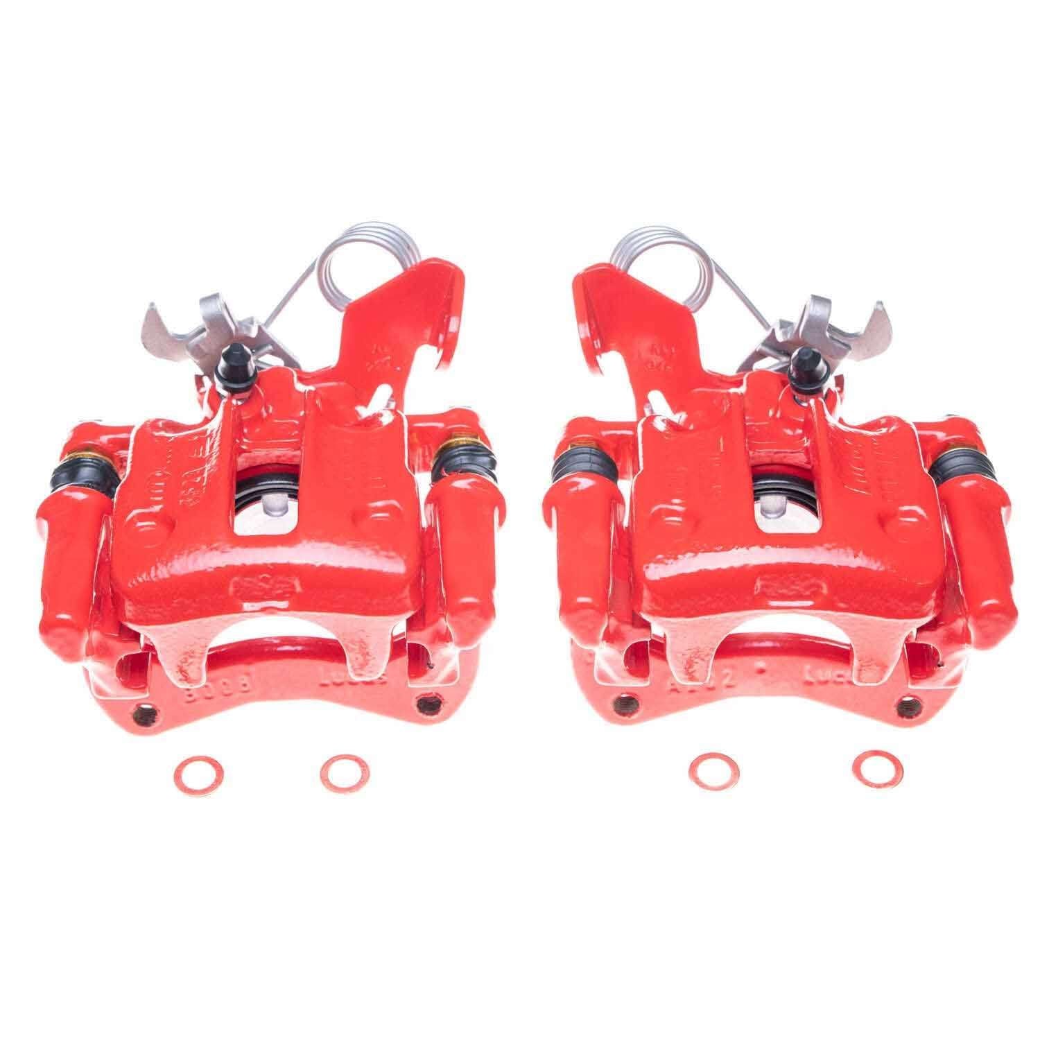 PowerStop Power Stop 96-01 Audi A4 Quattro Rear Red Calipers - Pair S1978