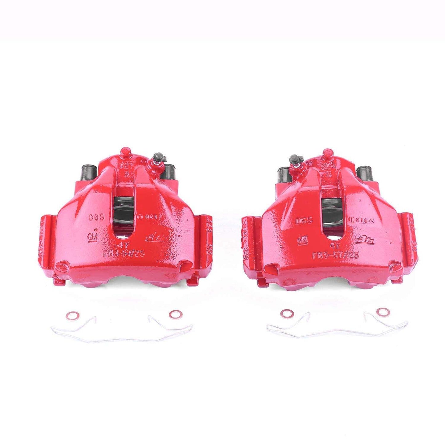 PowerStop Power Stop 00-03 Saab 9-3 Front Red Calipers w/Brackets - Pair S2038