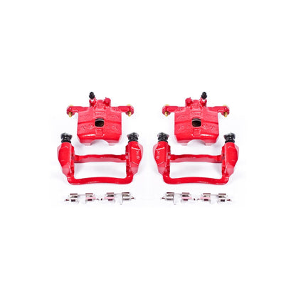 PowerStop Power Stop 05-06 Saab 9-2X Rear Red Calipers w/Brackets - Pair S2066A
