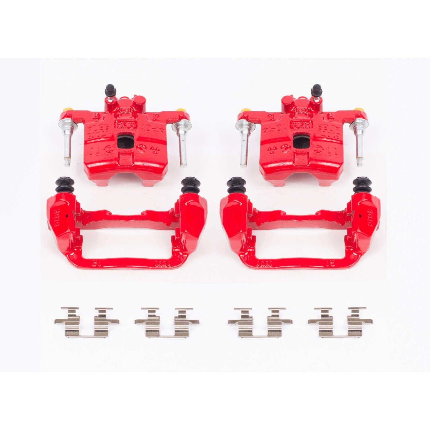 PowerStop Power Stop 98-03 Subaru Forester Rear Red Calipers w/Brackets - Pair S2066