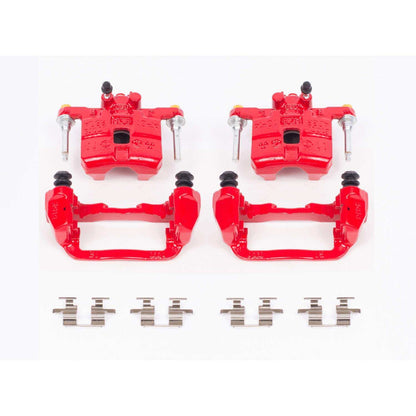 PowerStop Power Stop 98-03 Subaru Forester Rear Red Calipers w/Brackets - Pair S2066