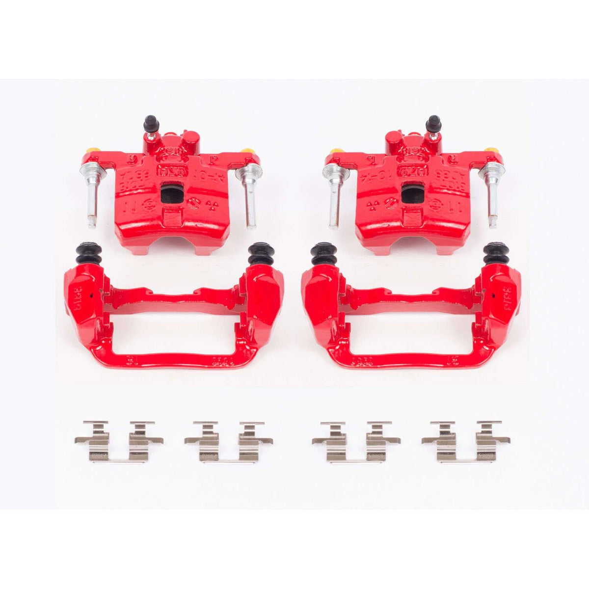 PowerStop Power Stop 98-03 Subaru Forester Rear Red Calipers w/Brackets - Pair S2066