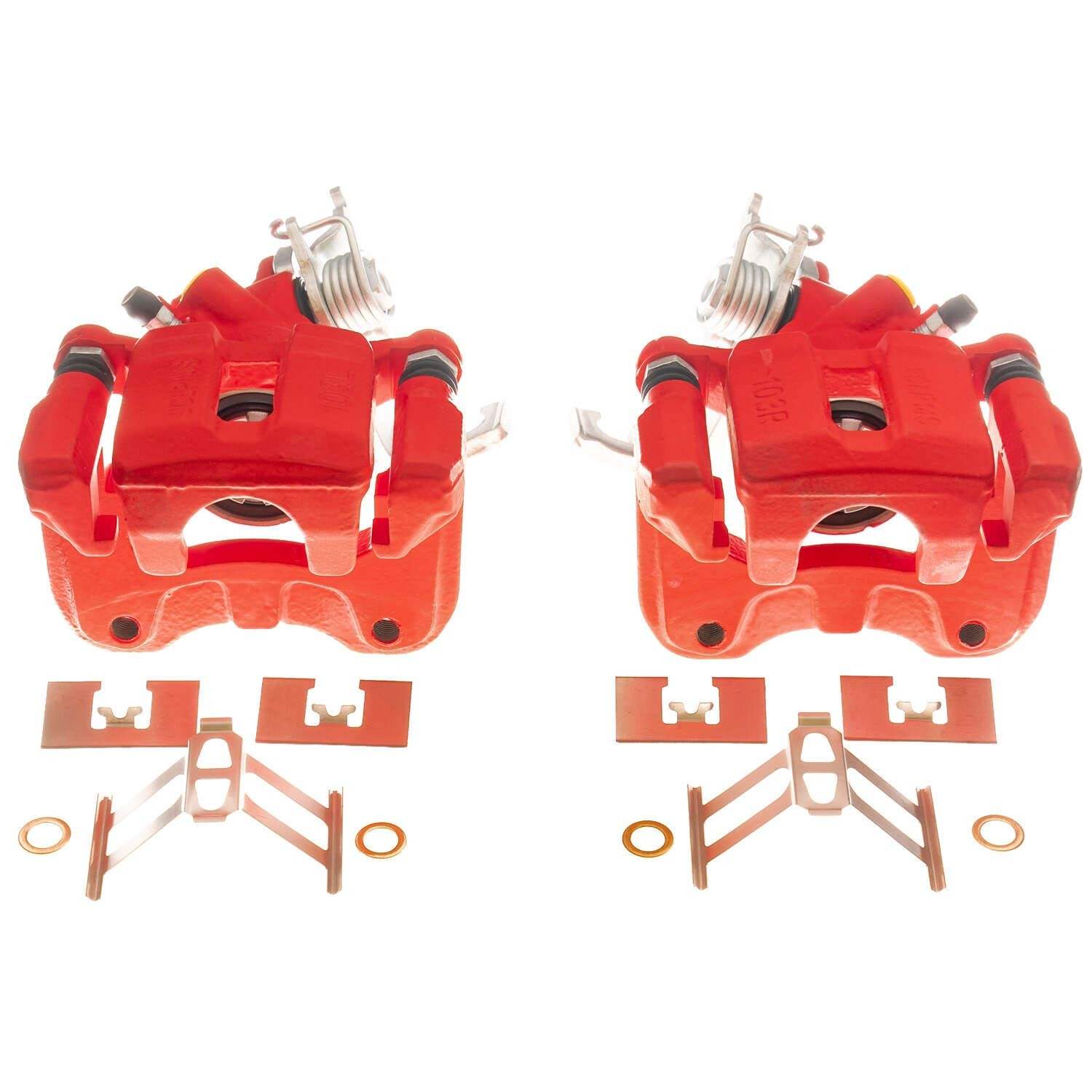 Power Stop 05-07 Honda Accord Rear Red Calipers - Pair S2068A